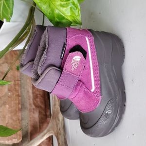 The North Face Infant/Toddler Girl Alpenglow II Purple Boots With Velcro Closure